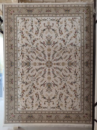 فرش افشان باغ مینو کرم