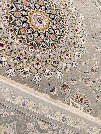 فرش طرح بردیا نقره ای 2