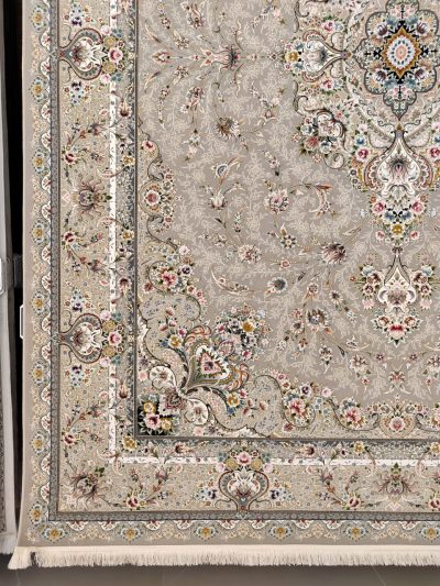 فرش طرح شقایق نقره ای 5