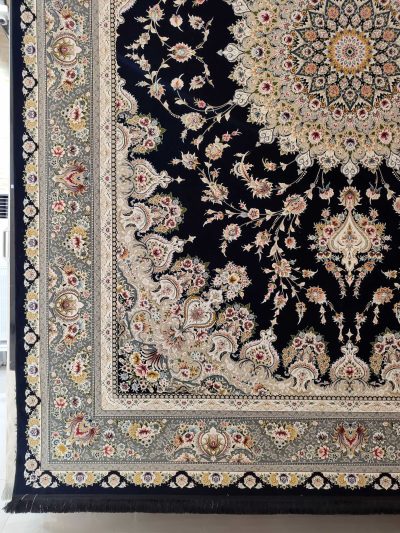 فرش طرح بردیا سرمه ای 2