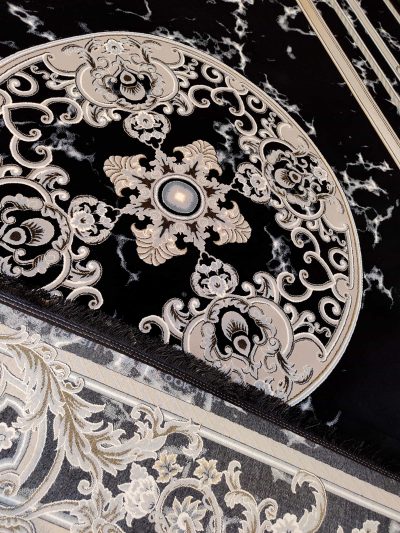 فرش طرح راشل سرمه ای 5