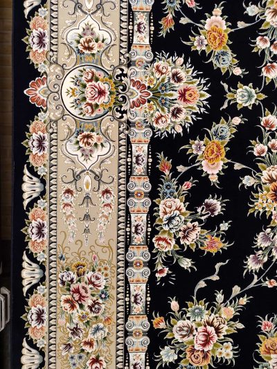 فرش طرح پریزاد سرمه ای 4