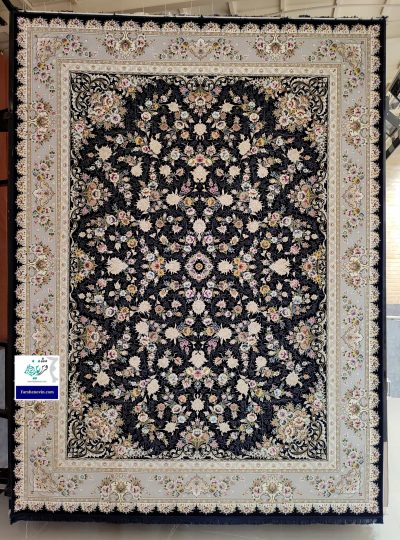 فرش افشان پویان سرمه ای