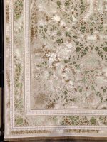 فرش طرح سلین بژ حاشیه طلایی 2