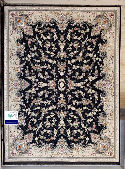 فرش افشان ستایش سرمه ای